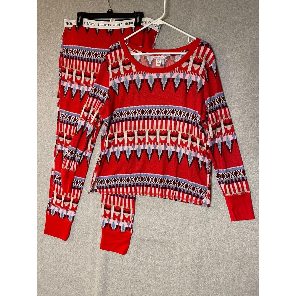 Victoria's Secret Red Patterned Pajama Set